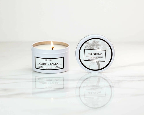 Amber + Tonka Scent Coconut Wax Candle