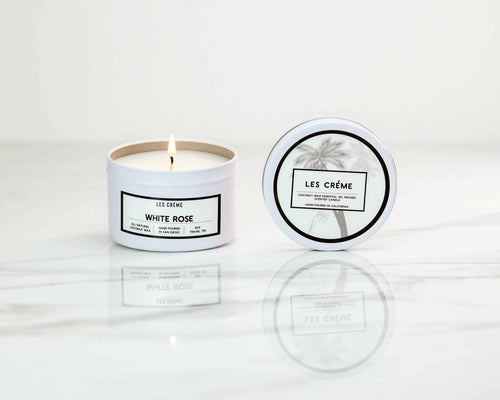 White Rose Scent Coconut Wax Candle