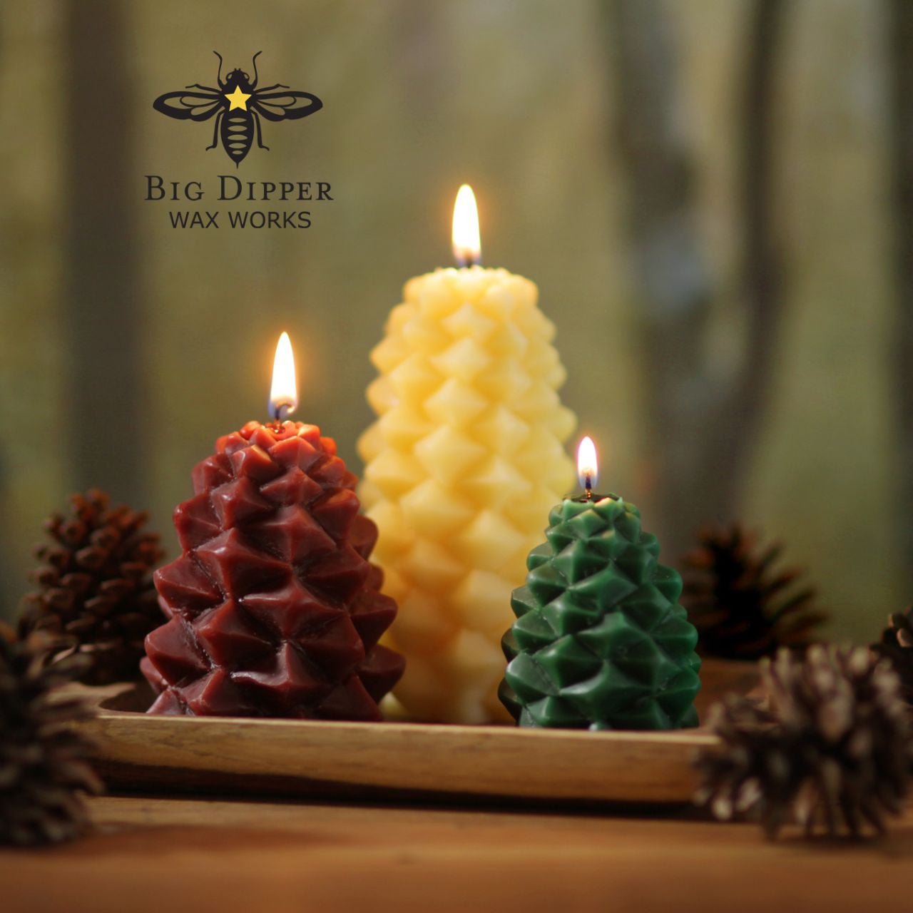 Big Dipper Wax Works Beeswax Pinecone Candles